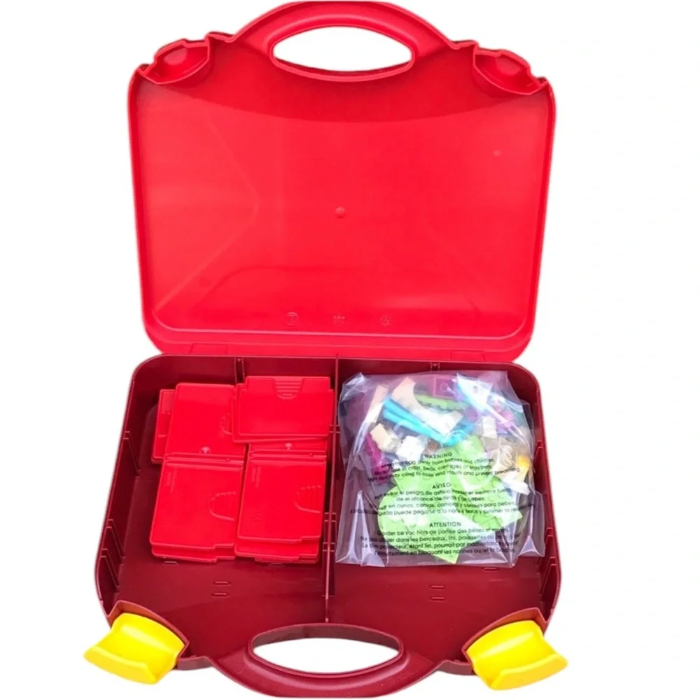 Classic Lego Legos Case With Bricks & Mini Figure Set